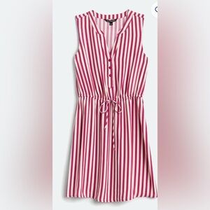 41 Hawthorn Pink and White Striped Midi Dress